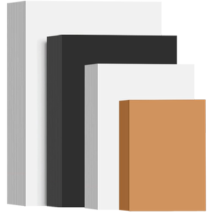 白卡纸手工硬卡纸黑色白色牛皮卡纸加厚a4彩色手工幼儿园专用a3美术专用纸4k背景纸8k画纸相框硬纸片贺卡打印