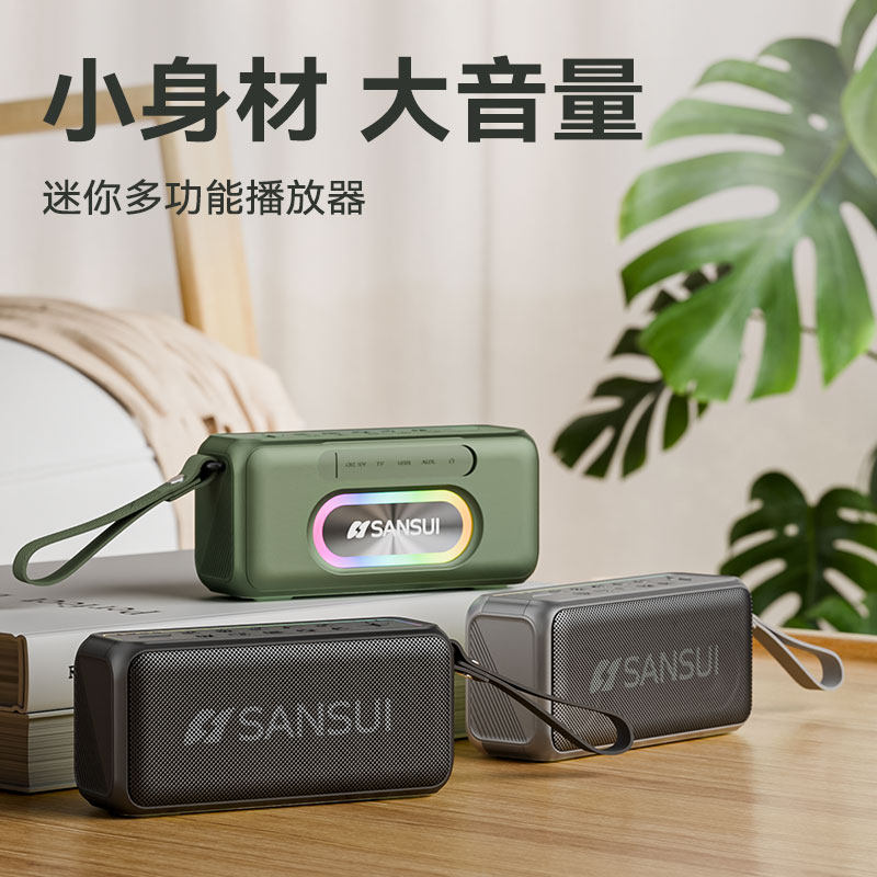 Sansui/山水 F61高品质蓝牙插卡音箱播放器公园跳舞播放器