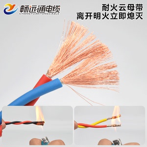 远通国标纯铜耐火花线电线双绞线NH-RVS2x1.5/2.5铜芯软消防电线