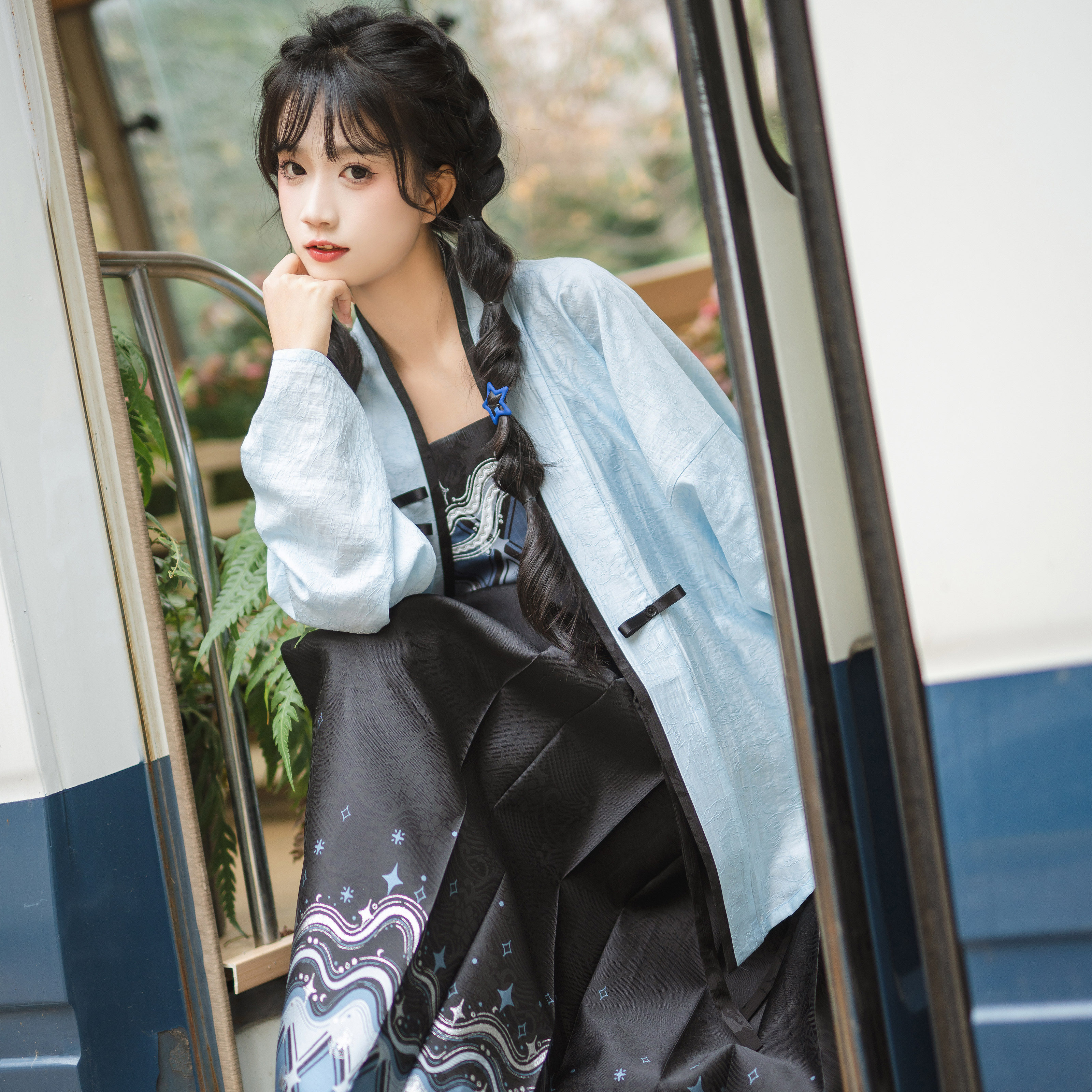 花朝记｜晚安星河｜明制宋制汉服中长马面裙飞机袖吊带贴布绣日常,女装/女士精品,汉服半身裙,淘宝优惠券,粉丝福利购,淘宝优惠卷