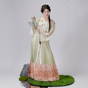 花朝记｜落花笺｜明制圆领刺绣对襟长衫 汉服 印花马面裙春夏秋女装