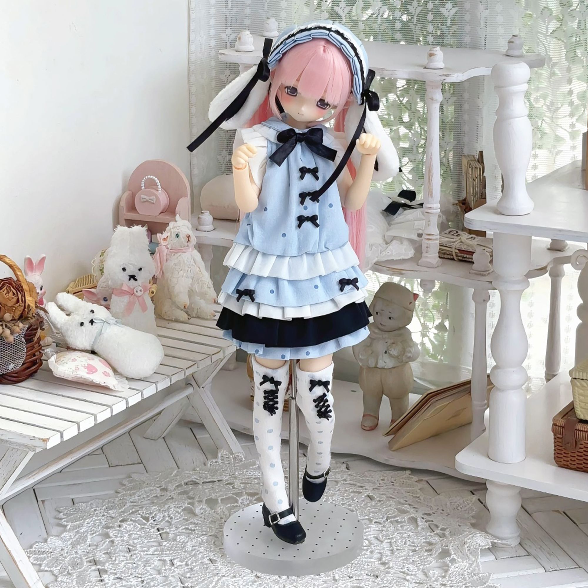 【蓝莓千层】特六bjd娃衣/azone6分/混合天使/米甜四可穿裙子图片