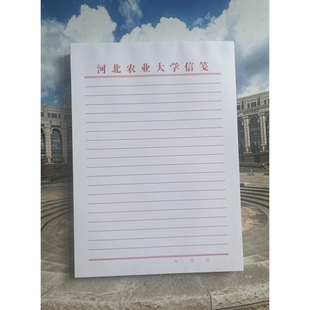 河北农业大学稿纸抬头双线信纸信笺横线作业纸草稿纸16开一本40张