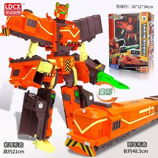 DF12型内燃机车岩武者列车超人儿童变形玩具铁机器人玩具男孩车