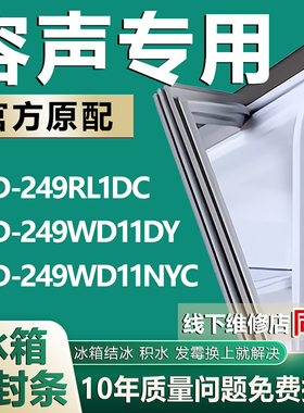 适用容声BCD249RL1DC 249WD11DY 249WD11NYC冰箱密封条门胶条磁条