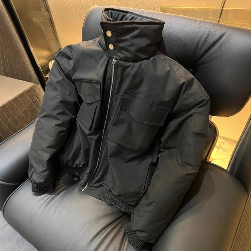 新款轻骑兵bomber短款夹克棉服男秋冬季立领廓形工装棉衣加厚外套,男装,棉衣,淘宝优惠券,粉丝福利购,淘宝优惠卷