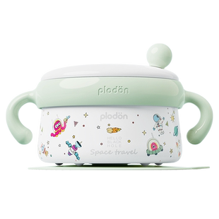 浦利顿婴幼儿注水保温碗宝宝辅食碗专用不锈钢恒温碗儿童餐具套装