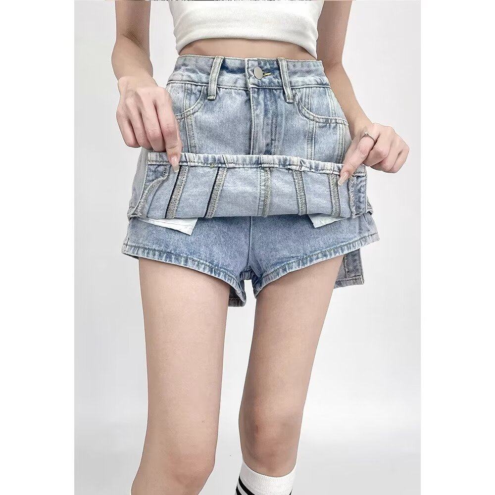 时尚高腰牛仔裙裤女夏季新款小众百搭显瘦a字辣妹炸街短裤裙ins潮,女装/女士精品,半身裙,淘宝优惠券,粉丝福利购,淘宝优惠卷