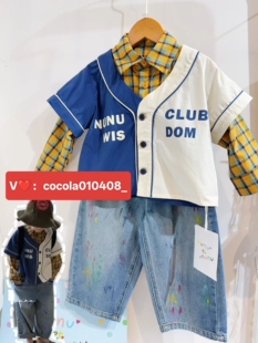 nunuetnunu2026春季童装新款儿童韩版牛仔马甲女童春装坎肩小外套