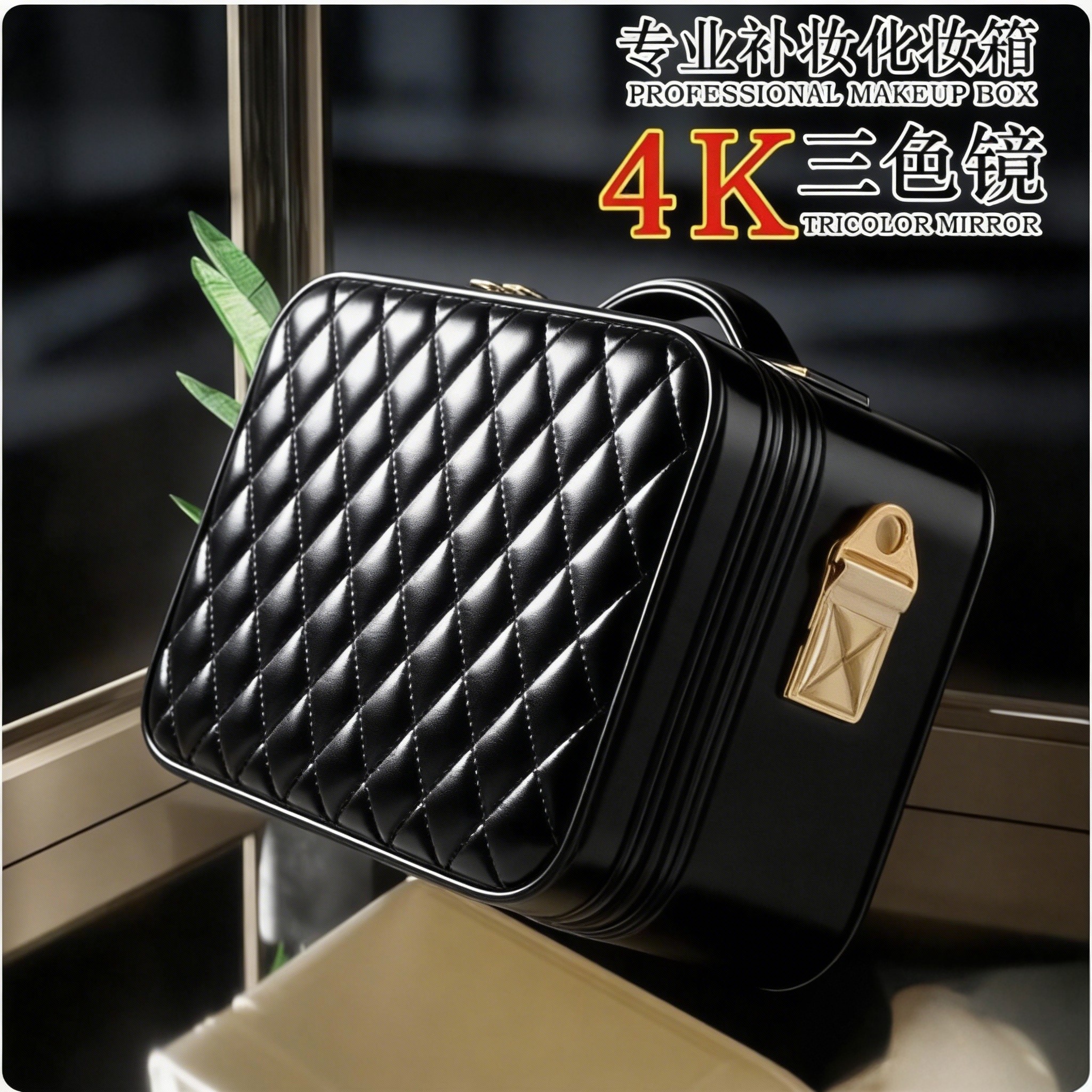 化妆包女带镜子外出便携式大容量2026年新款分区收纳旅行化妆箱,收纳整理,化妆包,淘宝优惠券,粉丝福利购,淘宝优惠卷