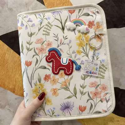 小马产检收纳册带拉链包2026春款