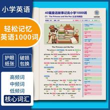 40篇童话故事记完小学单词2025新版1000词背单词晨读送音频小学动画视频音频英语练习默写单词阅读理解小升初