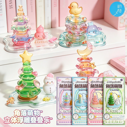 初格角落萌物3D浮雕贴纸