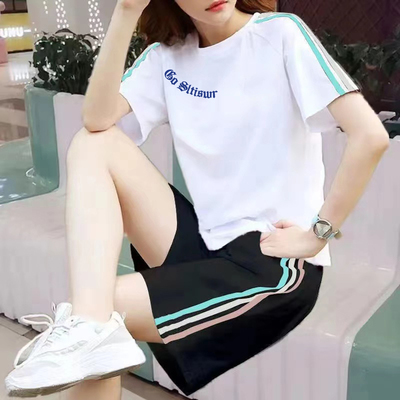 夏季宽松运动服套装大码新款