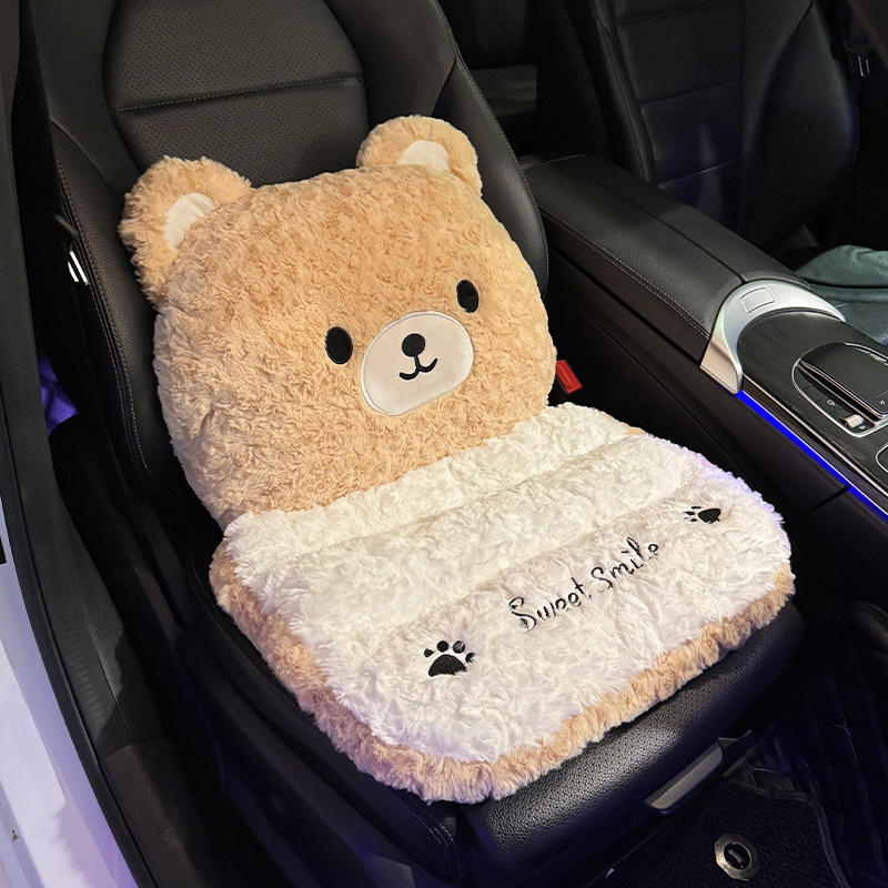 金耳朵毛绒冬季汽车坐垫