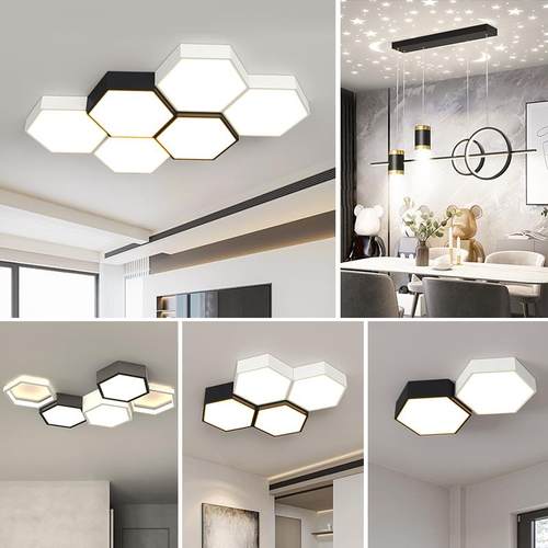 客厅灯吸顶灯简约现代电竞房蜂巢灯具创意2025新款北欧客厅主灯