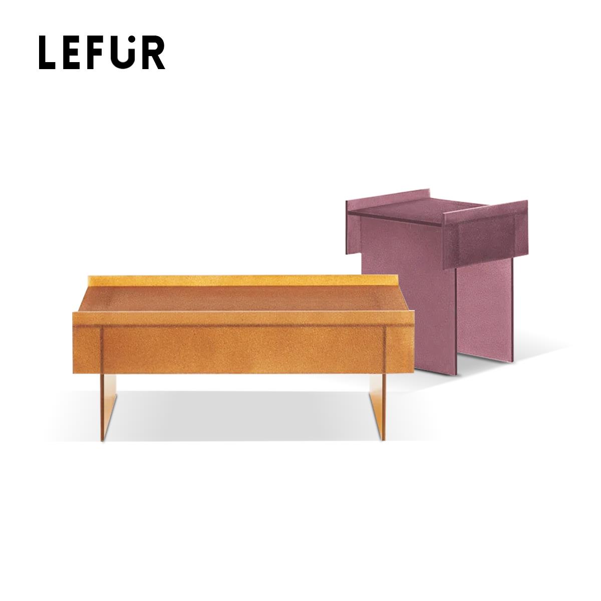 GLAS意式极简彩色磨砂玻璃茶几现代简约客厅家用设计师款小边几