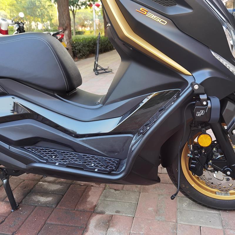 适配光阳S250护杠S350防摔杠脚踏板改装件赛艇ST250不锈钢保险杠