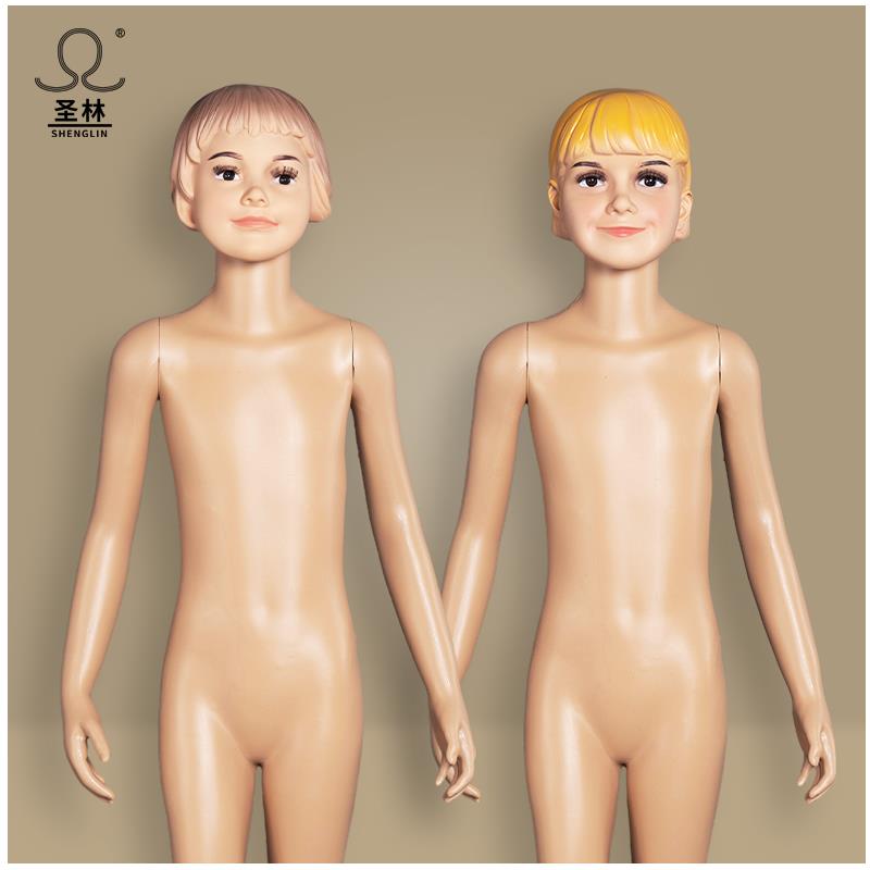 服装店模特道具儿童男女全身童装小孩硬发光头橱窗展示模特架模型