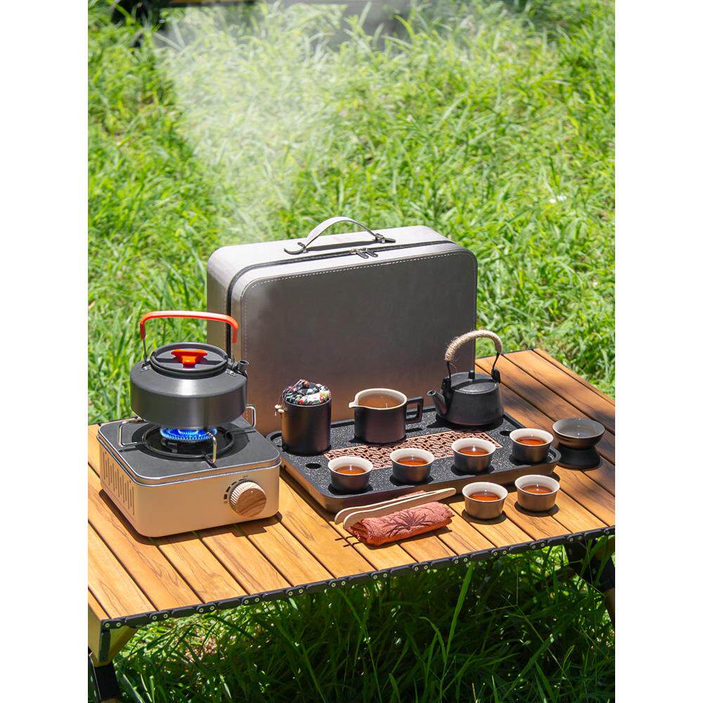 便携式户外旅行茶具套装卡式炉煮茶炉车载露营野炊泡茶器喝茶装备