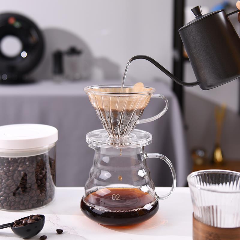 手冲咖啡滤杯V60滴漏式过滤器经典树脂滤纸漏斗咖啡壶分享壶套装