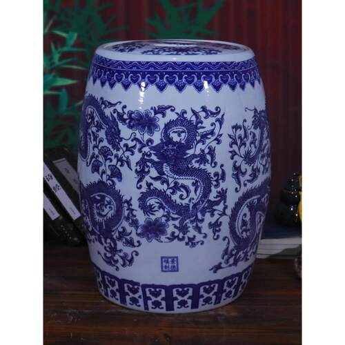 景德镇陶瓷米缸20斤30斤50斤米桶家用带盖青花龙面粉缸密封储物罐