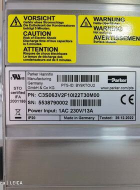 现货C3S063V2F10I22T30M00 #//派克控制器伺服驱动器