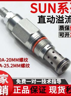 现货SUN型先导溢流阀RPEE/C可调节压力阀RPGE/C