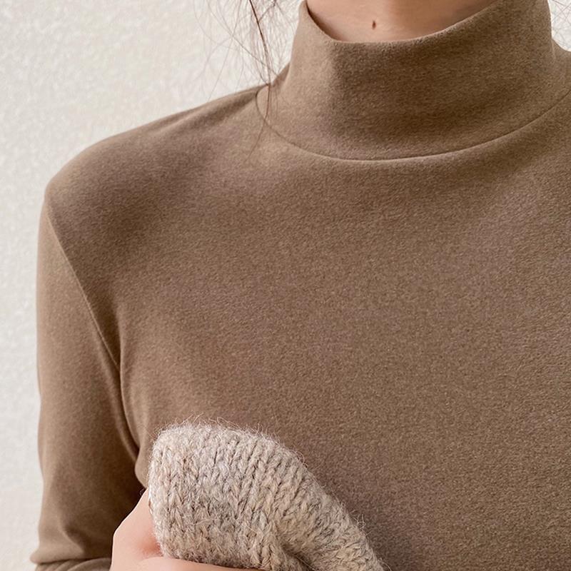 2025新款韩版半高领打底衫内搭德绒打底衫女士显瘦洋气内搭春秋冬