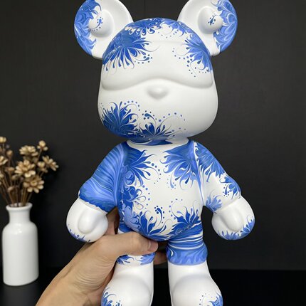 手工diy家居摆件树脂存钱罐流体熊储蓄罐客厅装饰手工艺品不 退换