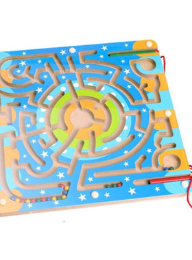 科学区儿童磁性走迷宫自制玩教具