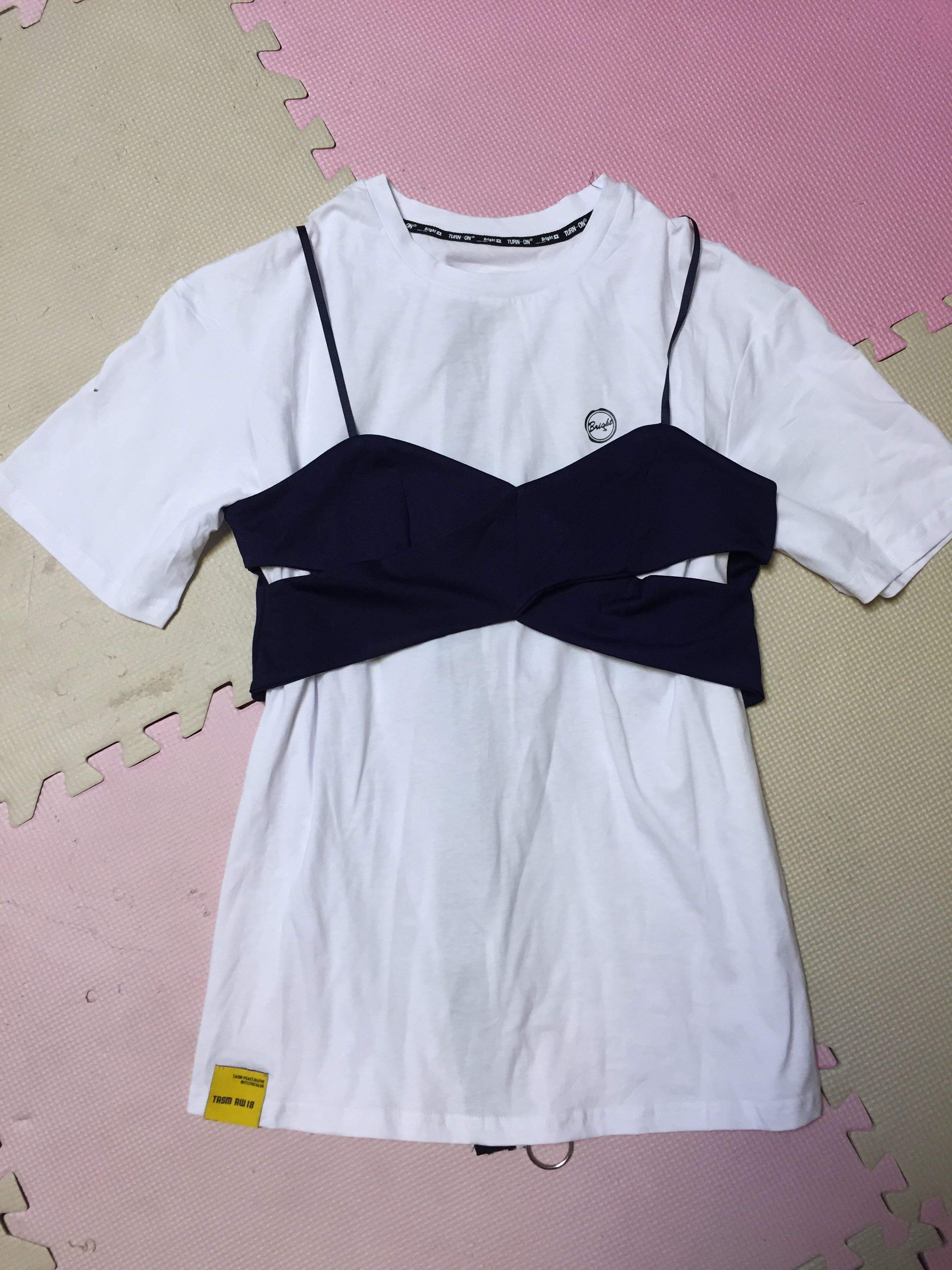 21鸟家深蓝色新款抹胸女A1DA73A09pece大码性感潮搭吊带运动文胸