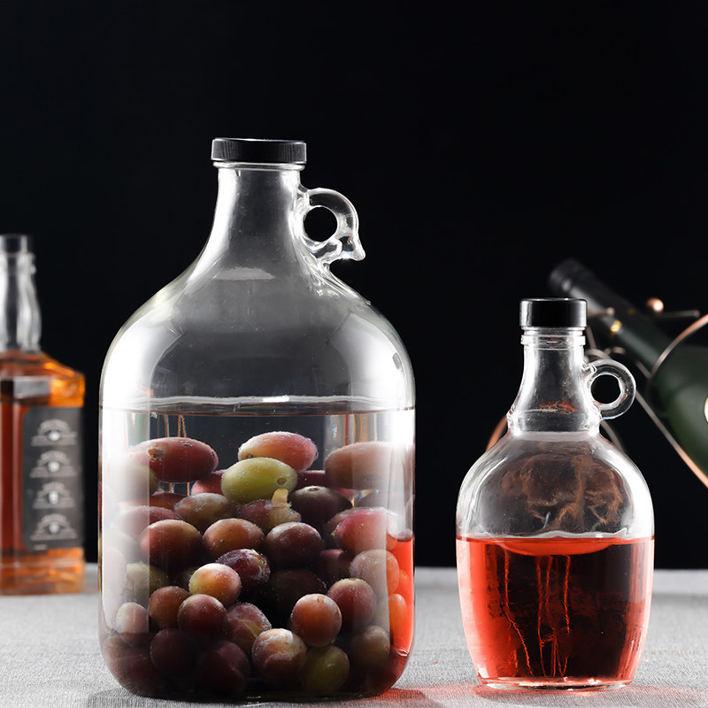 泡酒玻璃瓶葡萄酒自酿容器密封罐5斤10斤装大号加州红酒瓶