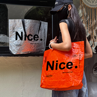 简约编织袋手提袋定制显眼包超大号环保袋蛇皮袋大容量收纳袋RR64