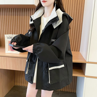 冲锋衣外套女2025春装新款中长款