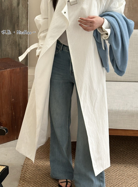 一善长款风衣用料足南北通卖风衣(配腰带)62018