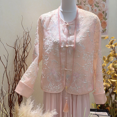 一善春款新中式满眼星河绣花盘扣设计气质短外套(不配挂饰)9231