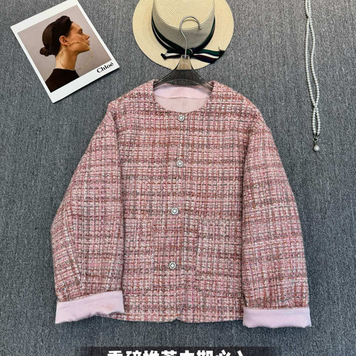 上新极简大牌老钱新中式爆款加厚小香粗仿外套短外套（含48s6755