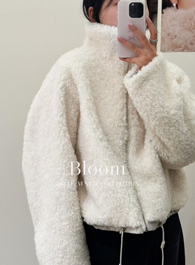 一善毛领高级感拼接毛绒袖口设计羊毛外套（含100羊毛）88300