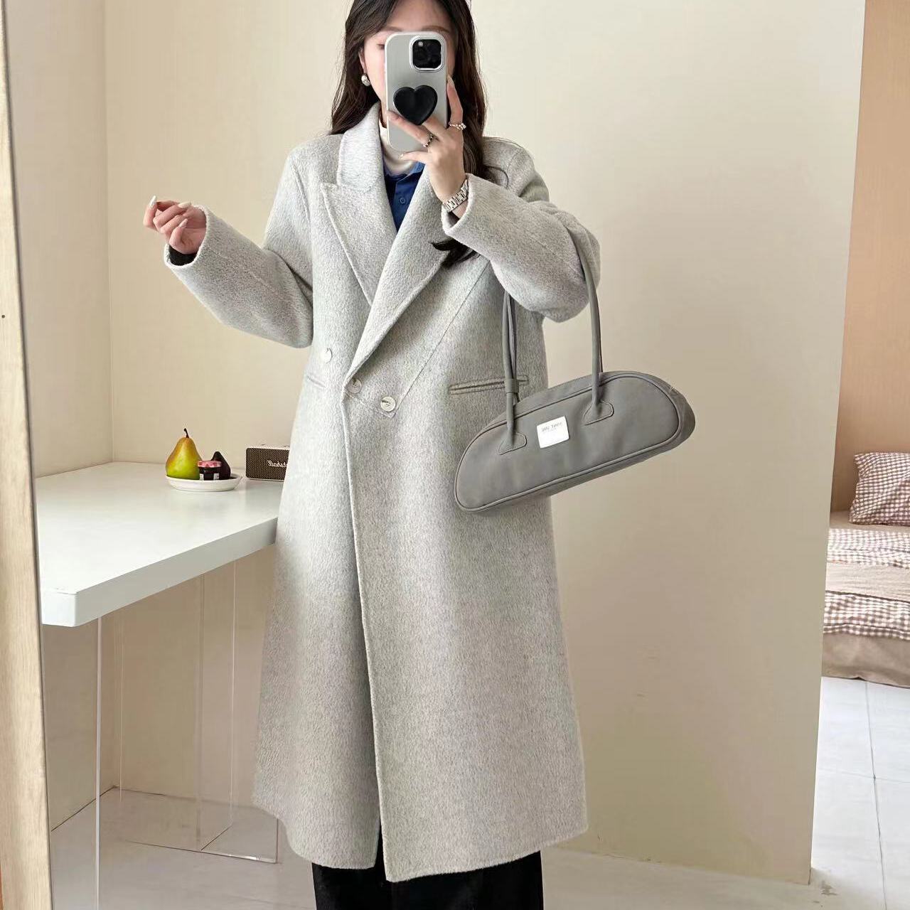 一善小众设计面羊毛外套(配可当帽子包包)（含70羊毛）L-MJ681799