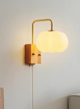 The Japanese log LED walllights, the creative pumpkin bedroo
