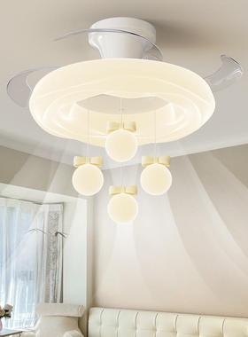 Bedroom fan lights are simple and creamy, while the children