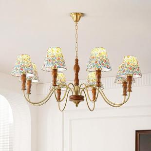 American living room 2024 French new chandelier style
