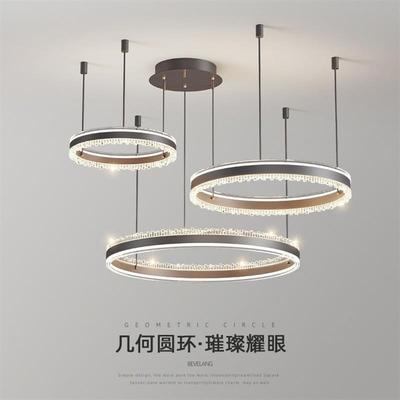 The living room chandelier is light and luxuries.