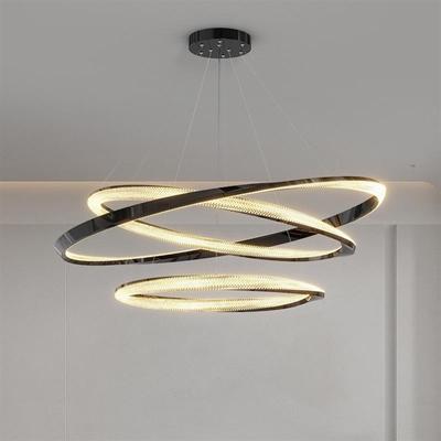 A new concierge chandelier in the living room.