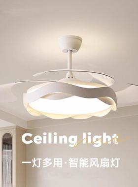 The bedroom fan lamp 2025 is a new cream wind with a modern