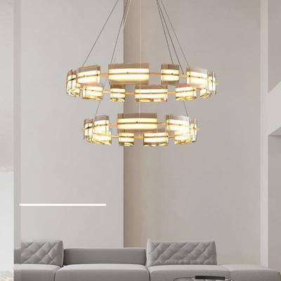 Post-modern light living room chandeliers.
