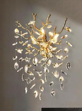 Walllight bedroom headlights, luxurious branch of the contou