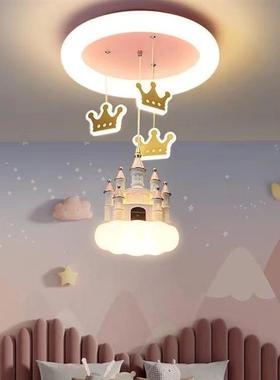 Round pink girls bedroom lights at the Toon Castle Princess