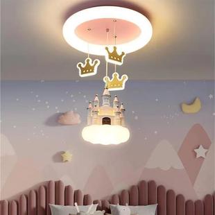 bedroom lights Castle pink Princess Toon girls the Round